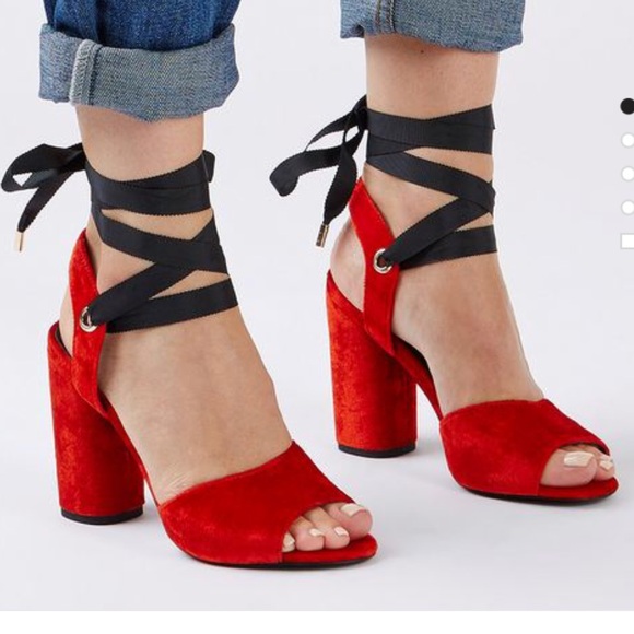 TopshopRoyal Glitter Lace-Up Sandals, US 5.5 - Picture 6 of 8